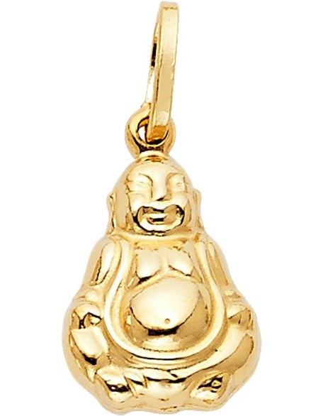 14k Yellow Gold Buddha Charm Pendant