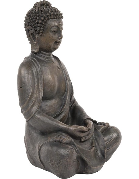 Alpine Corporation 15" Tall Indoor/Outdoor Meditating Buddha Statuary Décor