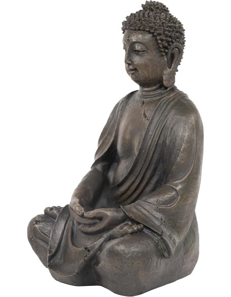 Alpine Corporation 15" Tall Indoor/Outdoor Meditating Buddha Statuary Décor