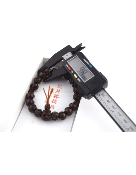 Bodhi Wood Skull Japanese Juzu Bracelet Buddhist Prayer beads Asian Rosary Made in Kyoto Mala Beads Bracelet for Men