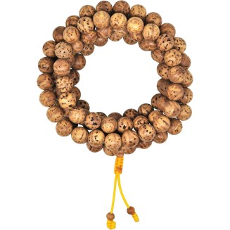 Mandala Crafts Bodhi Seed Beads Mala Beads 108 Buddhist Prayer Beads – Japa Bodhi Seeds Meditation Beads Tibetan Rosary Bodhi Mala Necklace for Men Women Yoga Meditation