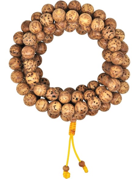 Mandala Crafts Bodhi Seed Beads Mala Beads 108 Buddhist Prayer Beads – Japa Bodhi Seeds Meditation Beads Tibetan Rosary Bodhi Mala Necklace for Men Women Yoga Meditation