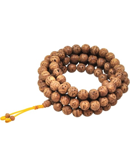 Mandala Crafts Bodhi Seed Beads Mala Beads 108 Buddhist Prayer Beads – Japa Bodhi Seeds Meditation Beads Tibetan Rosary Bodhi Mala Necklace for Men Women Yoga Meditation