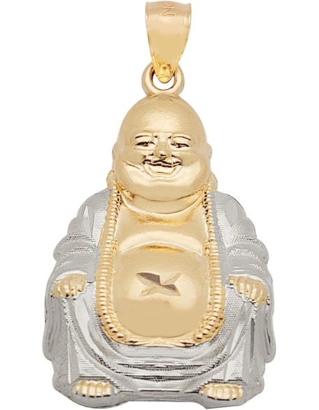 10K Yellow Gold Buddha Pendant Laughing Buddha Charm