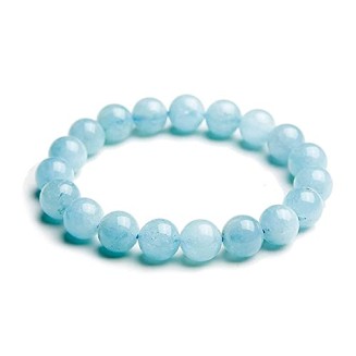 Soothing Bracelet - Natural Aquamarine bracelet - Bring Positive Energy - Peace - Youthfulness Bracelet - Crystal Stone Bracelet for Everlasting Joy