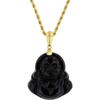 Smiling Laughing Buddha Black Jade Pendant Necklace Rope Chain Genuine Certified Grade A Jadeite Jade Hand Crafted, Jade Neckalce, 14k Gold Filled Buddha necklace, Jade Medallion