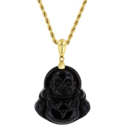 Smiling Laughing Buddha Black Jade Pendant Necklace Rope Chain Genuine Certified Grade A Jadeite Jade Hand Crafted, Jade Neckalce, 14k Gold Filled Buddha necklace, Jade Medallion