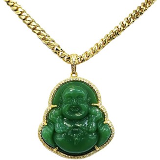 Smiling Laughing Buddha Jade Pendant Necklace Chain Genuine Certified Grade A Jadeite Jade Hand Crafted, Jade Neckalce, 14k Gold Filled Buddha necklace, Jade Medallion