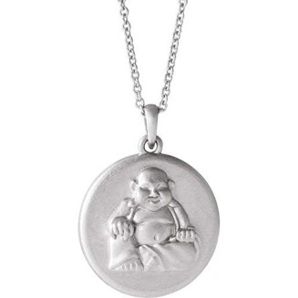 Sterling Silver Buddha 16-18" Necklace Buddha Necklace or Pendant