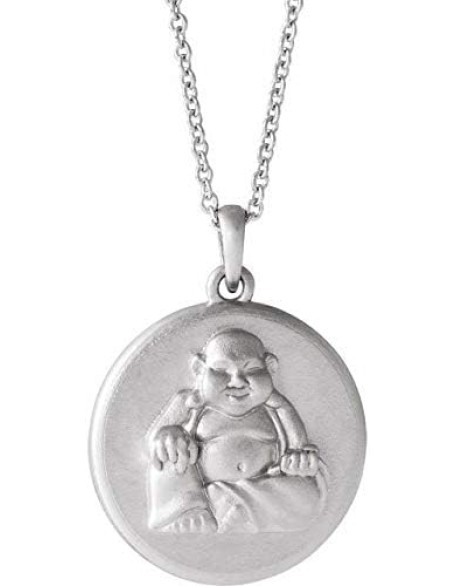 Sterling Silver Buddha 16-18" Necklace Buddha Necklace or Pendant