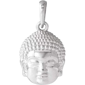 Sterling Silver 14.7x10.5 mm Meditation Buddha Pendant Buddha Necklace or Pendant