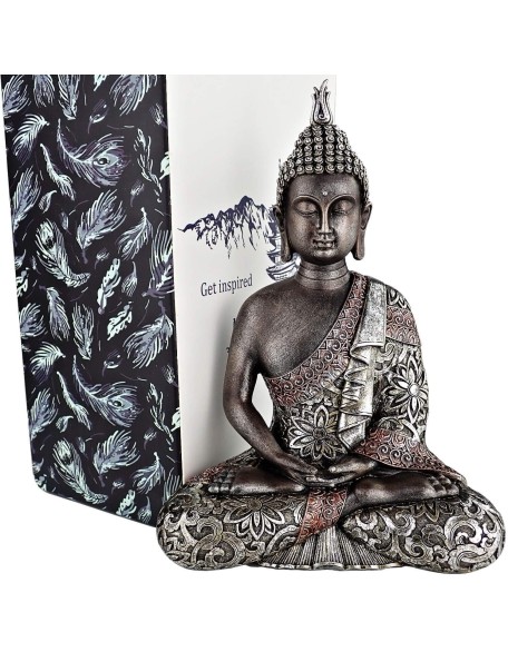 Buddha Statues for Home. 10.3" Buddha Statue (The Final Meditation). Collectibles and Figurines, Meditation Decor, Spiritual Living Room Decor, Yoga Zen Decor, Hindu and East Asian Décor