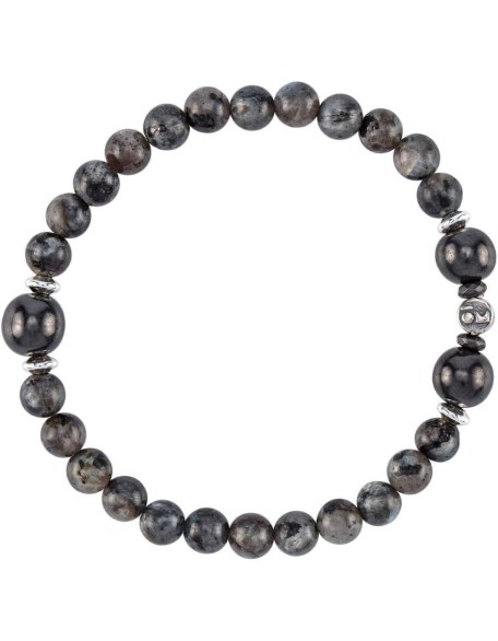 Serenity Sterling Silver Mala Beads Bracelet – Black Labradorite for Wisdom – Handmade in North Carolina