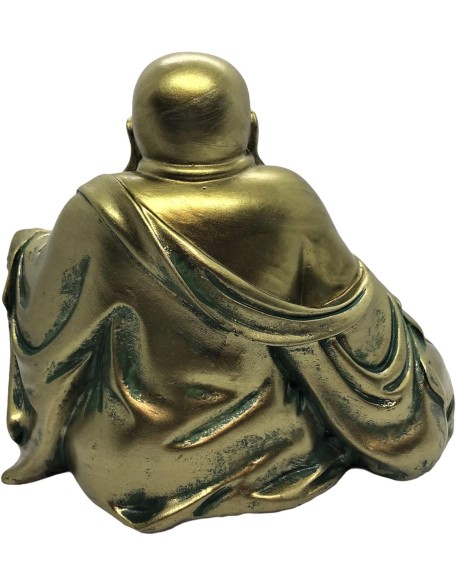 Laughing Buddha Statue for Good Luck – Buddha Statue for Home – Buddha Décor for Living Room - Feng Shui Décor Buda - Buddha Statues for Home Decor – Large Gold Budda for Wealth