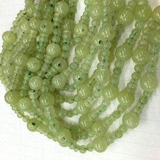 1 Strands Natural Green New Jade Pagoda Tee Three Links Buddha Head Tibet Guru BaHIGHel Big Hole Beads Size: 10mm+6x8mm(10 Sets/lot) 04206 Code-HIGH-22913