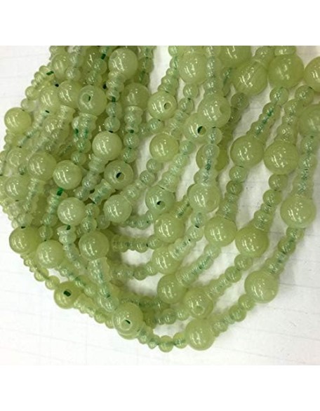 1 Strands Natural Green New Jade Pagoda Tee Three Links Buddha Head Tibet Guru BaHIGHel Big Hole Beads Size: 10mm+6x8mm(10 Sets/lot) 04206 Code-HIGH-22913