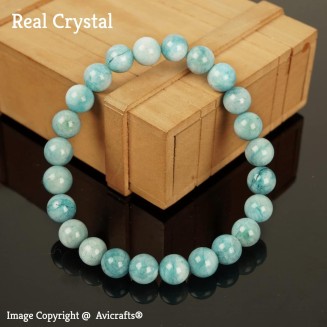 Soothing Bracelet - Natual Aquamarine bracelet - Bring Positive Energy - Peace - Youthfullness Bracelet - Stone Bracelet for Everlasting Joy