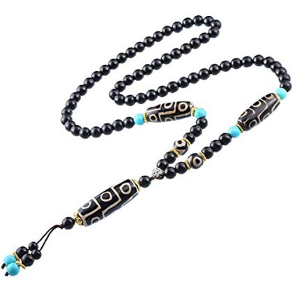 Feng Shui Protective Tibetan 9 Eye Dzi Beads Necklace and Bracelet