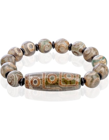 Feng Shui Protective Tibetan 9 Eye Dzi Beads Necklace and Bracelet