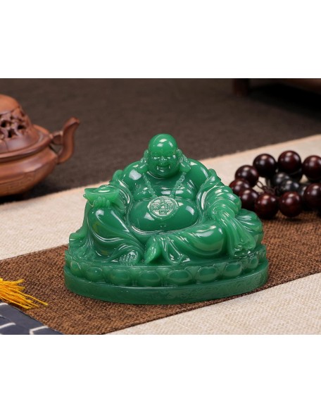 Fengshui Laughing Buddha Statue - Happy Buddha Sculptures for Good Luck Wealth and Happiness Home Decor Congratulatory Gifts