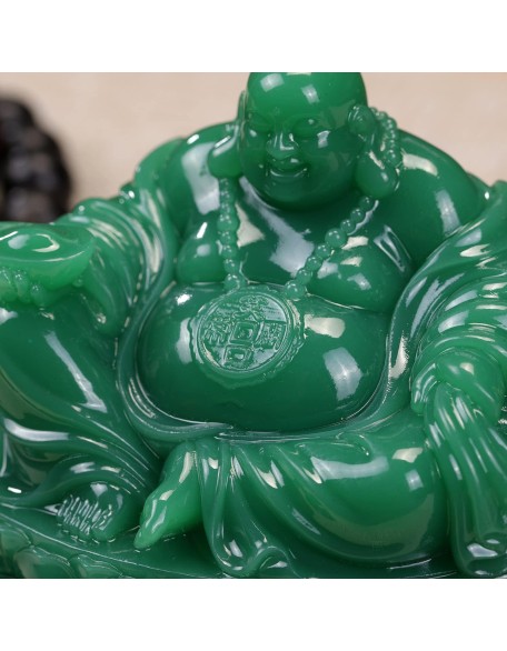 Fengshui Laughing Buddha Statue - Happy Buddha Sculptures for Good Luck Wealth and Happiness Home Decor Congratulatory Gifts