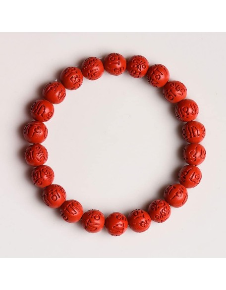 Beaded Bracelets Mens Bracelet Beaded Bracelets for Women Cinnabar Buddha Beads Tibetan Buddhist Buddha Prayer Mala Bracelet Bangle Perfect for Men or Women.(Color:8cm,Size:)