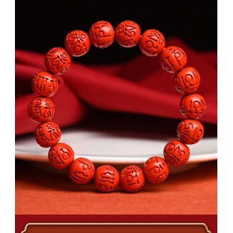 Beaded Bracelets Mens Bracelet Beaded Bracelets for Women Cinnabar Buddha Beads Tibetan Buddhist Buddha Prayer Mala Bracelet Bangle Perfect for Men or Women.(Color:8cm,Size:)