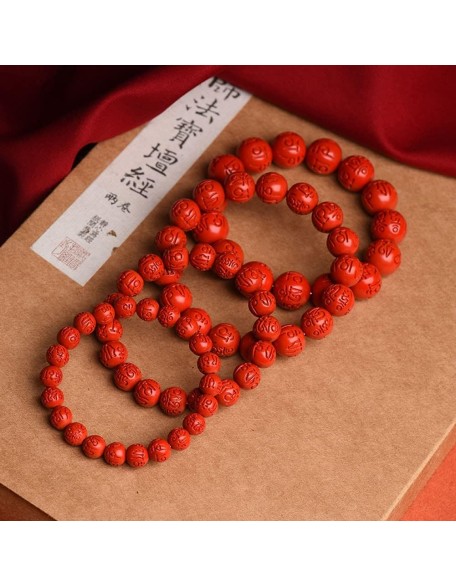 Beaded Bracelets Mens Bracelet Beaded Bracelets for Women Cinnabar Buddha Beads Tibetan Buddhist Buddha Prayer Mala Bracelet Bangle Perfect for Men or Women.(Color:8cm,Size:)