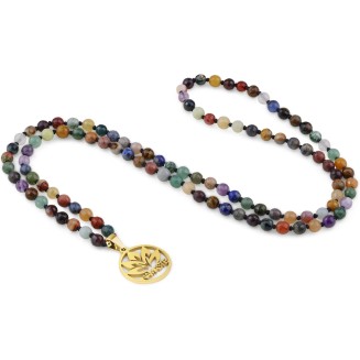 6mm Handmade Prayer 108 Mala Stone Beaded Necklace