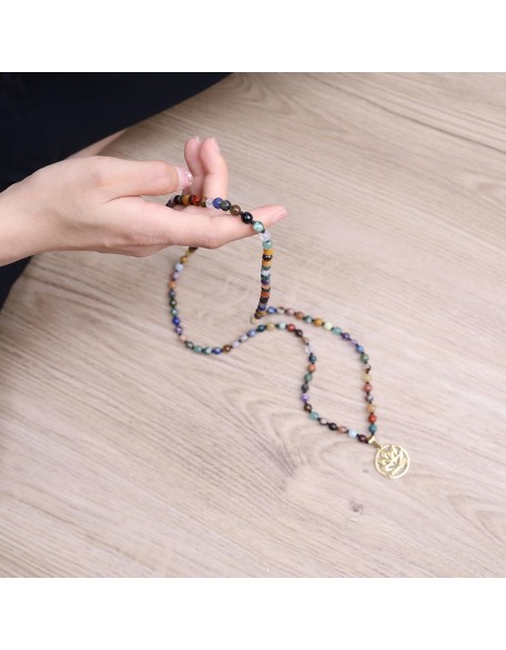 6mm Handmade Prayer 108 Mala Stone Beaded Necklace