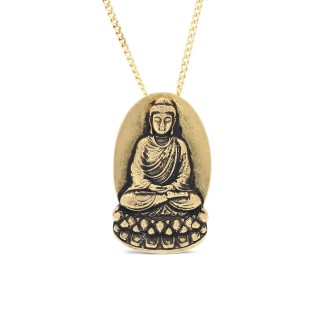 Buddha Talisman, Buddha Necklace, Buddhist Necklace, Hindu Silver Jewelry, Tibetan Pendant Necklace, Buddha Pendant, Meditation Charm