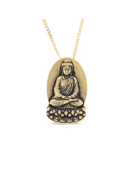 Buddha Talisman, Buddha Necklace, Buddhist Necklace, Hindu Silver Jewelry, Tibetan Pendant Necklace, Buddha Pendant, Meditation Charm