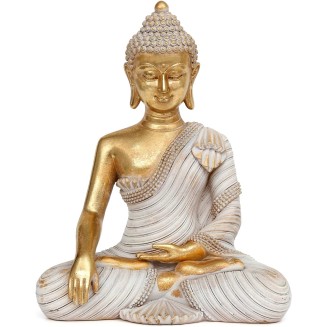 Buddha Statue for Home Decor Gold 10.2''-Buddha Statues for Zen Decor - Buddha Statue Large for Spiritual-Buddha Decor for Living Room-Buda – Indoor Buddha Gift for Relaxation, Meditation or Shrine