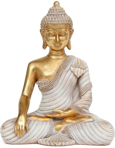 Buddha Statue for Home Decor Gold 10.2''-Buddha Statues for Zen Decor - Buddha Statue Large for Spiritual-Buddha Decor for Living Room-Buda – Indoor Buddha Gift for Relaxation, Meditation or Shrine