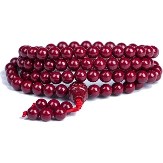 Buddhist Prayer Beads Bracelet,bead bracelet,Prayer Beads,108 Natural Cinnabar Multi-Circle Bracelets with High Content Purple Cinnabar Buddha Prayer Rosary Unisex for Medition Mala