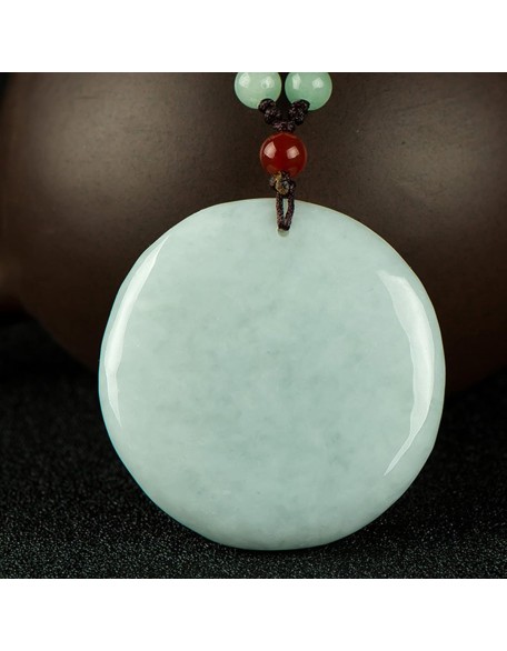 Gemstone Necklace,jade necklace,Feng Shui Wealth Laughing Buddha Necklace Pendant Natural Gemstone Semi Precious Emerald Jade Pendant Crystal Amulet Jewelry Talisman for Prosperity Money Good Luck Uni