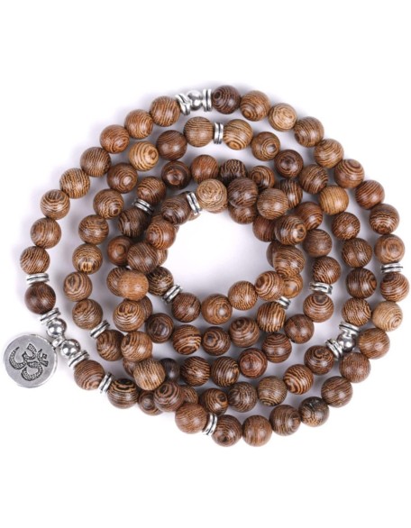 prayer beads buddhist prayer beads mala beads 1 Pc Multilayer Wood Beads Tibetan Buddha Charm Rosary Bracelet For Women Men Jewelry-OM (Color : Om) (Color : Crown)