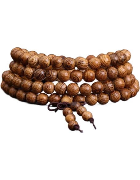 prayer beads buddhist prayer beads mala beads 1 Pc Multilayer Wood Beads Tibetan Buddha Charm Rosary Bracelet For Women Men Jewelry-OM (Color : Om) (Color : Bruin)