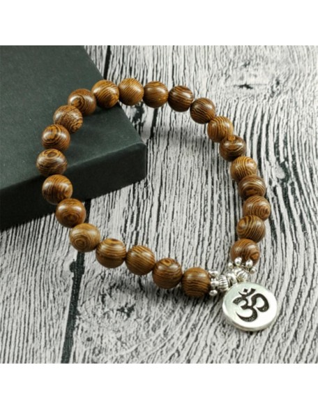 prayer beads buddhist prayer beads mala beads 1 Pc Wood Beads Bracelet Men Tibetan Mala Buddha Rosary Bracelet For Women Yoga Jewelry-brown