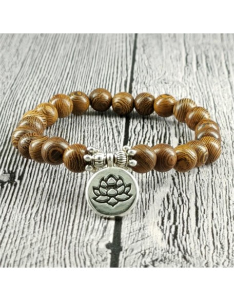 prayer beads buddhist prayer beads mala beads 1 Pc Wood Beads Bracelet Men Tibetan Mala Buddha Rosary Bracelet For Women Yoga Jewelry-brown