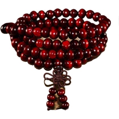 prayer beads buddhist prayer beads mala beads 1 Pc Wood Beads Bracelet Men Tibetan Mala Buddha Charms Multilayer Rosary Bracelet For Women Jewelry-deep red