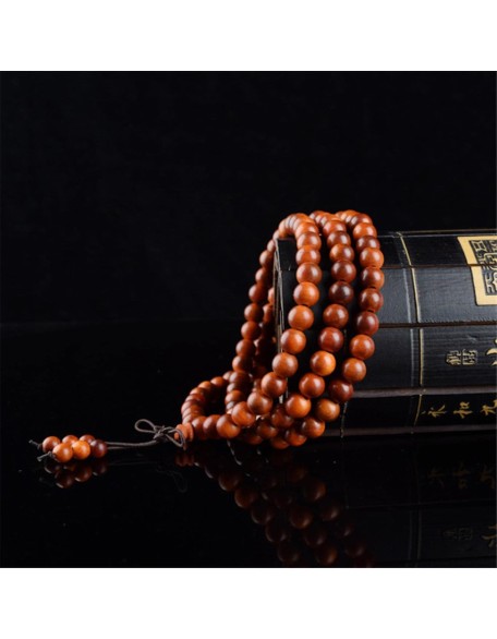 prayer beads buddhist prayer beads mala beads 1 Pc Wood Beads Bracelet Men Tibetan Mala Buddha Charms Multilayer Rosary Bracelet For Women Jewelry-deep red