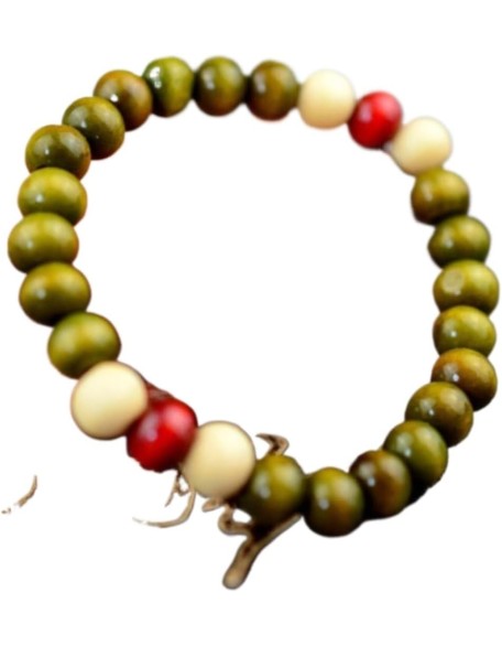 Prayer Beads Buddhist Prayer Beads mala Beads 1 Pc Prayer Beads Tibetan Buddhist Buddha Bracelet Rosary for Women Men Bracelets Jewelry-red (Color : Red) (Color : Green)