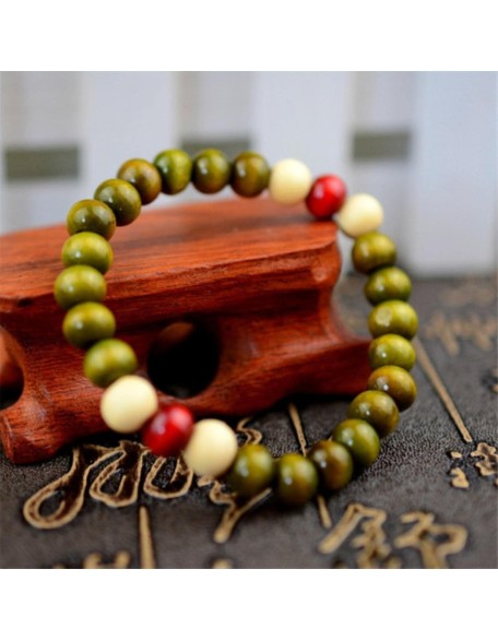 Prayer Beads Buddhist Prayer Beads mala Beads 1 Pc Prayer Beads Tibetan Buddhist Buddha Bracelet Rosary for Women Men Bracelets Jewelry-red (Color : Red) (Color : Green)