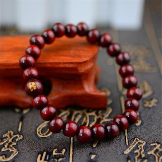 prayer beads buddhist prayer beads mala beads 1 Pc Buddhism Buddha Word Wood Beads Chakra Rosary Bracelet Man Woman Jewelry-red (Color : Red) (Color : Buddha Black)