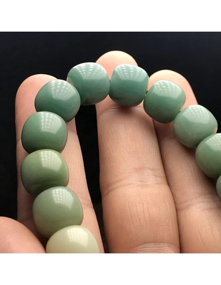 Mala Bead,Buddhist Rosary, Tibetan Buddhist Prayer Beads Green Bodhi Root Single Circle Bracelets, Buddha Beads, Can Bring Good Luck, Wealth And Health, Suitable for Men And Women