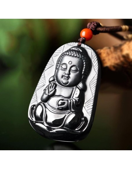 Natural Jadeite Baby Buddha Pendant Necklace (with lanyard) for Women Yoga Genuine Jade