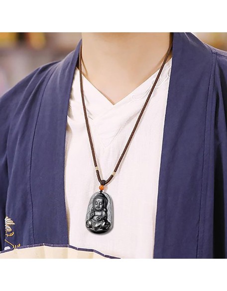 Natural Jadeite Baby Buddha Pendant Necklace (with lanyard) for Women Yoga Genuine Jade