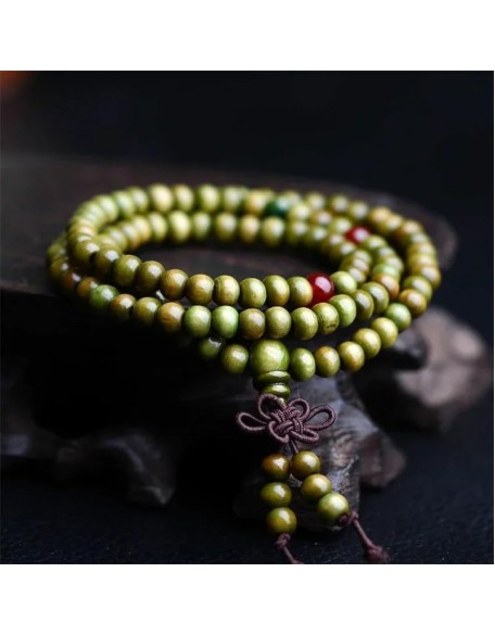 New 2024 8Mm Buddhist Natural Sandalwood Buddha Meditation Wood Prayer Bead Mala Bracelet Women Men 108 Beads Bangles Hanging Decoration Fashion Accessories Creative Gift