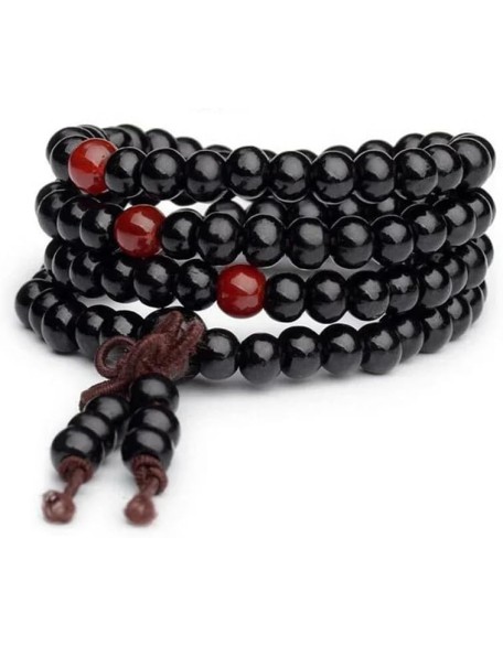 New 2024 8Mm Buddhist Natural Sandalwood Buddha Meditation Wood Prayer Bead Mala Bracelet Women Men 108 Beads Bangles Hanging Decoration Fashion Accessories Creative Gift